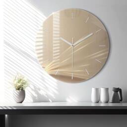 Abstract Light Tempered Glass Clock, Golden Personalized Custom Wall Clock - thumbnail 2