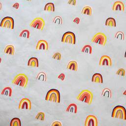 Rainbow Fitted Crib Sheets-Rainbow Sheets-Baby Bedding-Lavender Nursery Bedding-Rainbow Lavender Baby Bedding - thumbnail 3