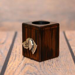Weimaraner - Wooden Candlestick With Dog, Souvenir, Decoration, Limited Edition, Collection - thumbnail 2