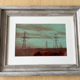 Hauntology Skies Pylon Framed Print - Choose From 2 Frame Styles - thumbnail 3
