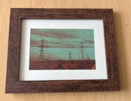 Hauntology Skies Pylon Framed Print - Choose From 2 Frame Styles - thumbnail 1