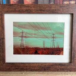 Hauntology Skies Pylon Framed Print - Choose From 2 Frame Styles - thumbnail 2