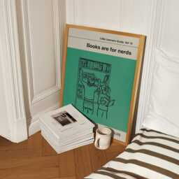 Books Are For Nerds Poster Retro Book Cover Art Print - thumbnail 2