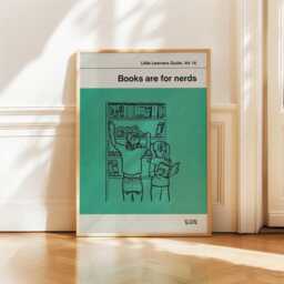 Books Are For Nerds Poster Retro Book Cover Art Print - thumbnail 3