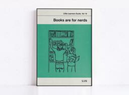 Books Are For Nerds Poster Retro Book Cover Art Print - thumbnail 1