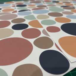 Pack Of 140 Boho Polka Dot Wall Stickers, Irregular Decals, Neutral Rainbow Nursery Decor, Modern Kids Room Trendy Decor - thumbnail 3