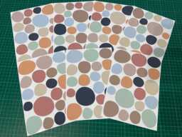 Pack Of 140 Boho Polka Dot Wall Stickers, Irregular Decals, Neutral Rainbow Nursery Decor, Modern Kids Room Trendy Decor - thumbnail 1