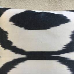 Silk Ikat Pillow Cover, Handwoven Decorative Cushion - 16x16 - thumbnail 2