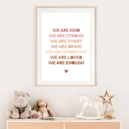 Girls Bedroom Prints, Sibling Nursery Sister Blush Pink, Wall Art, Lil Sis Big Print Art - thumbnail 2