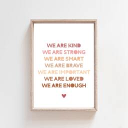 Girls Bedroom Prints, Sibling Nursery Sister Blush Pink, Wall Art, Lil Sis Big Print Art - thumbnail 3