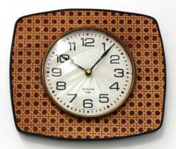 Vintage Style Wooden Wall Clock - New 26cm Retro Handmade Mid Century French Gift Off The Clocks