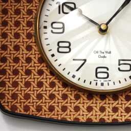 Vintage Style Wooden Wall Clock - New 26cm Retro Handmade Mid Century French Gift Off The Clocks - thumbnail 4