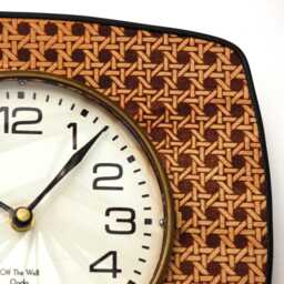Vintage Style Wooden Wall Clock - New 26cm Retro Handmade Mid Century French Gift Off The Clocks - thumbnail 3