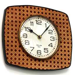 Vintage Style Wooden Wall Clock - New 26cm Retro Handmade Mid Century French Gift Off The Clocks - thumbnail 2