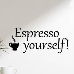 Espresso Yourself Wall Decal Quote Kitchen Home Decor Coffee Art Vwaq-4186 - thumbnail 1