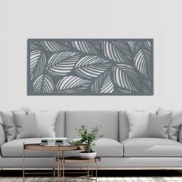 3D Stylish Wood Wall Art Decor, Leaves Design, Openwork Ornament Picture, Living Room, Decorative Wooden Panel, Gift Idea - thumbnail 2
