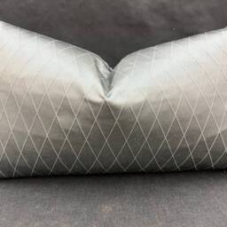 Sahco Diamant Luxury Designer Gun-Metal Grey Geometric Lumbar Cushion Pillow Cover - thumbnail 3