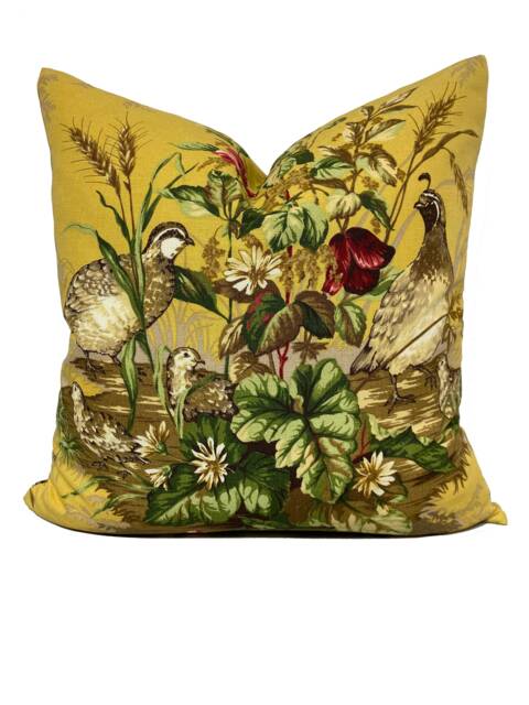 Scalamandre Edwins Covey Mustard Cushion Cover Pillow Double Sided - image 1
