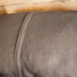 Handwoven Kilim Pillow Cover - Rustic Wool Lumbar Cushion - 16x24In - thumbnail 4