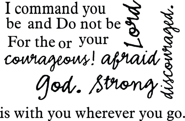 I Command You Be Strong & Courageous Printable Wall Art