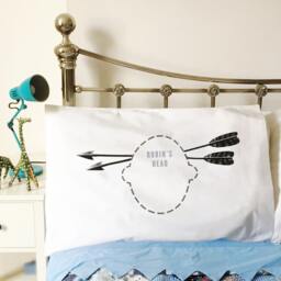 Fun Arrows Pillowcase For Teens, Kids & Archery Fans - Option Personalisation Available From Twisted Twee's Headcase Range