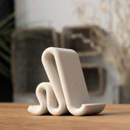 Desk Organizer Phone Dock Minimalist Stand 3D Printed Modern Holder Office Home Accessory Gift - thumbnail 2
