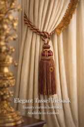 Luxury Curtain Tassel Tieback - Elegant Drapery Holdback Classic Window Tie Back Decorative Accessory
