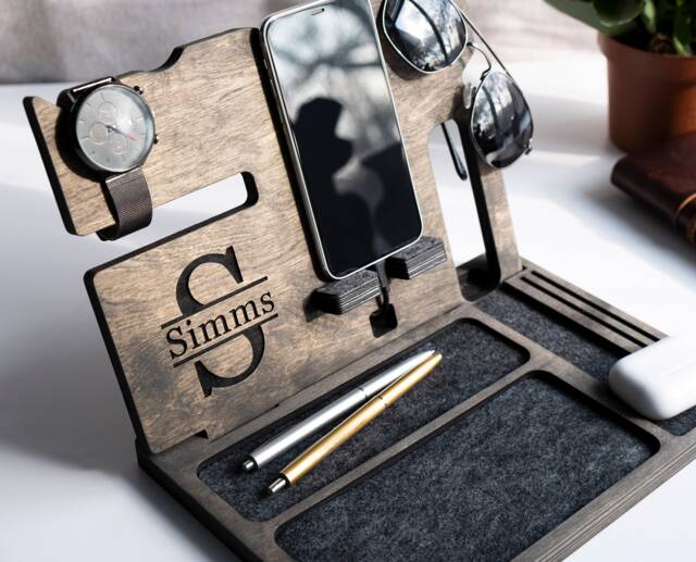 15Th Anniversary Gift For Him - Wood-15Th Wedding Men-First Year Wedding - image 1