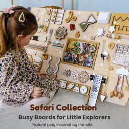 Montessori Busy Board, Sensory Activity, Toddler Learning Toy - thumbnail 2