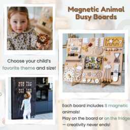 Montessori Busy Board, Sensory Activity, Toddler Learning Toy - thumbnail 4