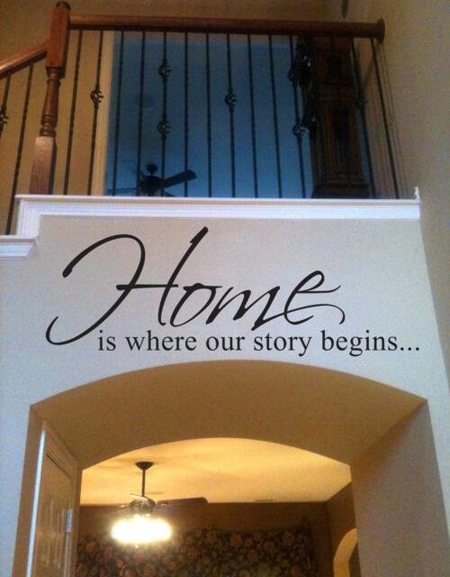 Home Is Where Our Story Begins Wall Decal - Large Living Room Hallway Bedroom D??cor Vinyl Art Decal Love Entry Way Decor Children's - image 1
