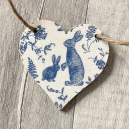 Rabbit Bunting, Wooden Bunny Garland, Farmhouse Spring Decor For The Kitchen, Easter Gifts - thumbnail 3