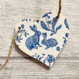 Rabbit Bunting, Wooden Bunny Garland, Farmhouse Spring Decor For The Kitchen, Easter Gifts - thumbnail 2