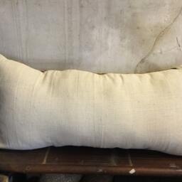 Tribal White Thai Textile Woolen Cotton Pillow Cover in The Centre Of Vietnam - thumbnail 3