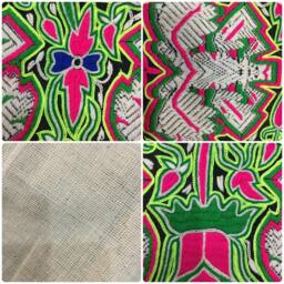 Tribal White Thai Textile Woolen Cotton Pillow Cover in The Centre Of Vietnam - thumbnail 4