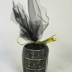 Ginger Candles, Festive Tealight, Washi Tea Light, Black Decorated Gift Christmas Candles - thumbnail 3