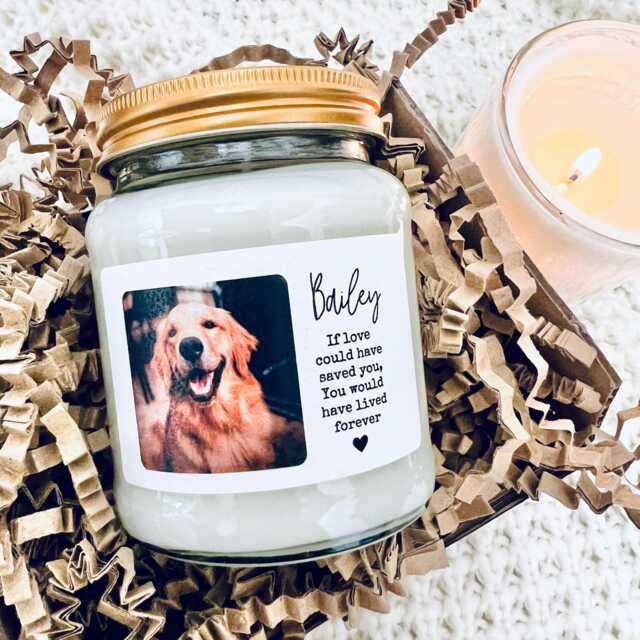 Personalised Pet Loss Candle - If Love Could Have Saved You, Dog Remembrance, Pet Memorial, Cat Memory, Loss Gift, Sympathy Gift - image 1