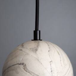 Rosa Marbled Ceramic Glass Globe Pendant Light 6 - thumbnail 2