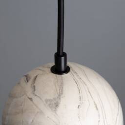 Rosa Marbled Ceramic Glass Globe Pendant Light 6 - thumbnail 3