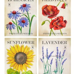 Garden Art - Poppy Decor Botanical Spring Farmhouse Gift For Gardener - thumbnail 3