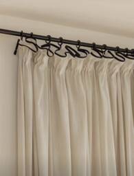Custom Made With Any Fabric /Size , A Pair Of Curtains Ruffle Top & Black Edge, Living Room Curtains, Bedroom