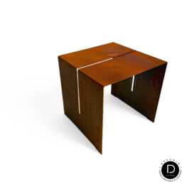 Outdoor Table Made Of Corten Steel, Garden Corten, Side For Outdoors Steel - thumbnail 1