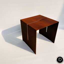 Outdoor Table Made Of Corten Steel, Garden Corten, Side For Outdoors Steel - thumbnail 2