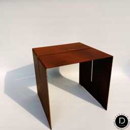 Outdoor Table Made Of Corten Steel, Garden Corten, Side For Outdoors Steel - thumbnail 3