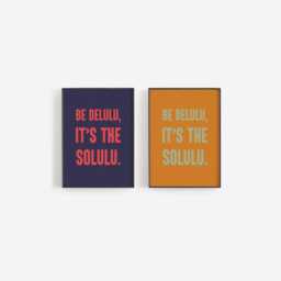 Be Delulu It's The Solulu Print, Fun Teen Slang Wall Art, Gen Z Quote Poster, Manifestation Room Decor, Aesthetic Gift For Teens Best Friend - thumbnail 2