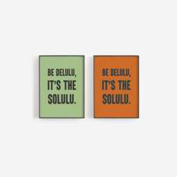Be Delulu It's The Solulu Print, Fun Teen Slang Wall Art, Gen Z Quote Poster, Manifestation Room Decor, Aesthetic Gift For Teens Best Friend - thumbnail 3