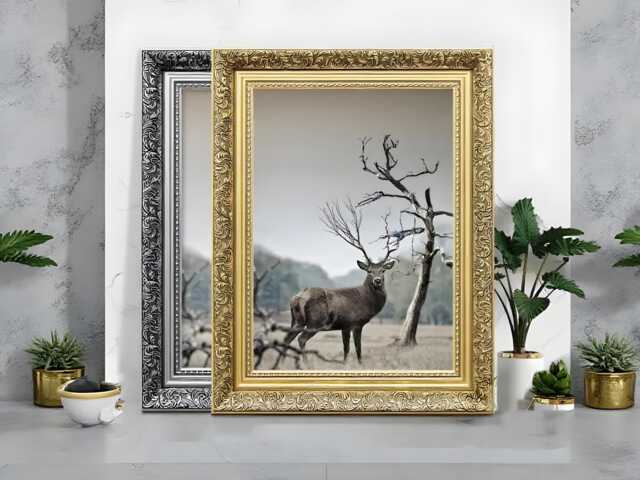 Dahlia Ornate Picture Frame - A1, A2, A3, A4, A5, Traditional Style Handmade Photo Home Decor Wall Art Birthday Gift For Her - image 1