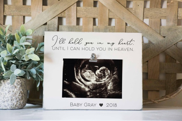 Miscarriage Sympathy Gift Keepsake, Picture Frame, Personalized Memorial Frame, Infant Loss, in Remembrance Pregnancy Loss - image 1