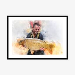 Custom Fishing Portrait, Fisherman Gift, Fishermen Present For Him, Unique Present, Gift Ideas - thumbnail 3