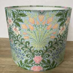 William Morris Lampshade, Pale Blue Floral Shade, Pastel Garden Decor, Made To Order in Various Sizes/Linings, Housewarming Gift - thumbnail 2